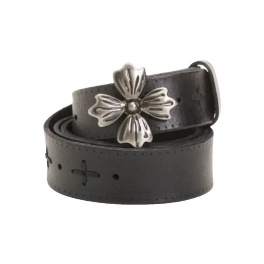 Patricia Nash Leather Astrid Belt With Signature Floret Buckle